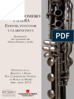 Antonio Romero y Andía. Editor, Inventor y Clarinetista. Bicentenario Del Nacimiento de A. Romero y Andía