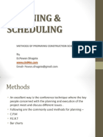 Planning & Scheduling: Methods of Preparing Construction Schedule By, Er - Pawan Dhagate