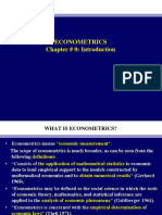 Econometrics Chapter # 0: Introduction