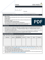 Missing Miles Request Form en