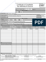 Certificate of Creditable Tax Withheld at Source: Kawanihan NG Rentas Internas