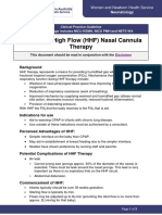 Humidified High Flow Nasal Cannula Therapy