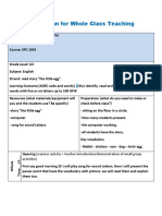 Lesson Plan For Whole Class Teaching: Activities)