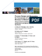 Process Design and Economics For Conversion of Lignocellulosic Biomass To Ethanol