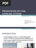 Presentation On Coal Handling Systems: Prepared By:-Arnab Chakraborty Mba-Pm