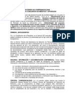 Acuerdo de Confidencialidad para Concursos de Méritos y Oposición