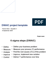 DMAIC Project Template: Franck Strub - Equable © 6 September 2004