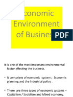 Economic Environment of Business