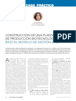 Articulo - Construccion de Una Planta de Produccion Biotecnologica Bajo El Modelo de Gestion Epcm PDF