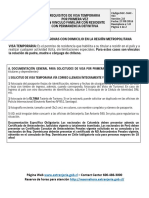 Requisitos Visa Temporaria Primera Vínculo Familiar Residente