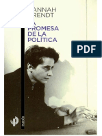 Arendt La Promesa de La Política PDF