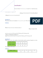 Mean 7+5+3+2+3+7+7+6+59 459 5: 4.2 Statistics II, PT3 Focus Practice 1