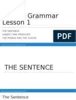 Grammar Lesson 1 The Basics