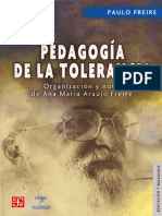 Pedagogía de La Tolerancia - P. Freire PDF