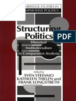 Structuring Politics: Historical Institutionalism in Comparative Analysis