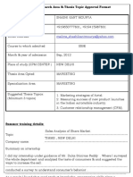 Annex A: Research Area & Thesis Topic Approval Format