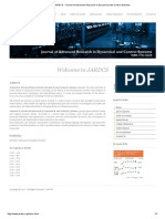 JARDCS - Journal of Advanced Research in Dynamical and Control Systems