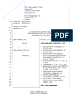 Lawsuit, LegalForce Trademarkia v. LegalZoom, Inc. (Third Amended Complaint)