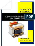 El Transformador Monofásico (Prueba de Vacío)