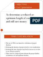 Time Cost Optimisation