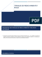 Programas Sectoriales de Medio Ambiente y Recursos Naturales