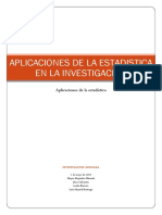 Aplicaciones de La Estadistica en La Investigacion