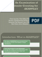 An Examination of Bentonite Grouting For AKARPILES