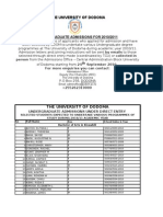 UDOM Direct Entry