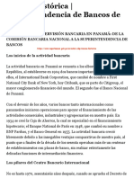 Reseña Histórica - Superintendencia de Bancos de Panamá