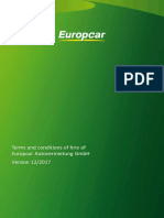 Europcar Terms and Conditions of Hire Car