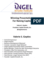 Winning Presentations For Raising Capital: Valerie S. Gaydos President, Capital Growth, Inc. @angelventures