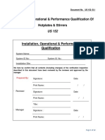 Installation, Operational & Performance Qualification of Hotplates & Stirrers