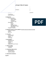 MGT 491 Business Plan Project Table of Contents: Executive Summary