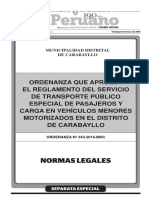 Ordenanza Vehiculo Menor Carabayllo