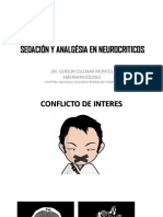 SEDACION y ANALGESIA EN NEUROCRITICOS