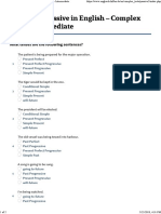 Active and Passive Voice - Complex Test English - Intermediate 2 Q