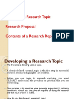 Developing A Research Topic