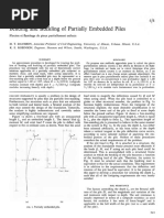 Bending & Buckling of Partially Embedded Piles Davisson & Robinson 1965