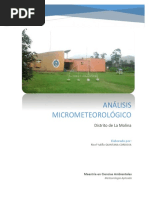 Analisis Micrometeorologia La Molina, Lima, Peru