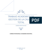 Trabajo Academico de Gestion de La Calidad Total