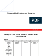 Shipment Modifications and Tendering