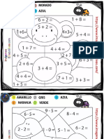 COLOREAR POR NÚMEROS SUMAS Y RESTAS - Parte1 PDF