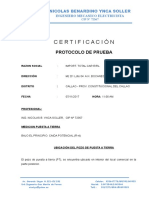 Protocolo Certificado Pozo A Tierra