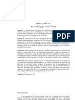 Ley - Plazos de Entrega para Bienes y Servicios