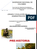 Origen y Evolucion de La Administracion