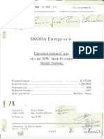 SKODA en Ergo S.r.o.: Ope Ratin Instruct'i - Q N S of Back-Pr Essure Tu Rbine