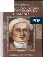 Hume Investigaciòn Sobre El Entendimiento Humano