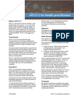 NT Health Factsheet On HTLV-1 For Clinicians