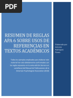 Resumen de Reglas APA 15 PDF