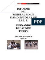 Informe Del Simulacro de Sismo